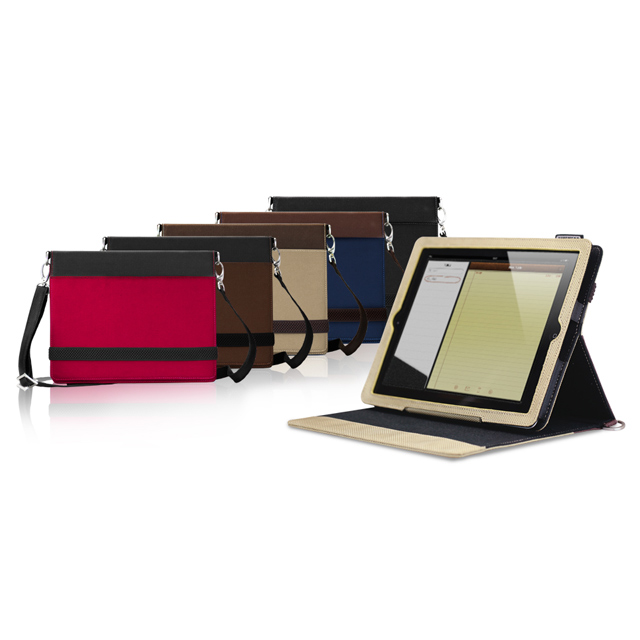 【iPad(第3世代/第4世代) iPad2 ケース】TUNEFOLIO URBAN for iPad (第3世代)/iPad 2 Red/Blackサブ画像