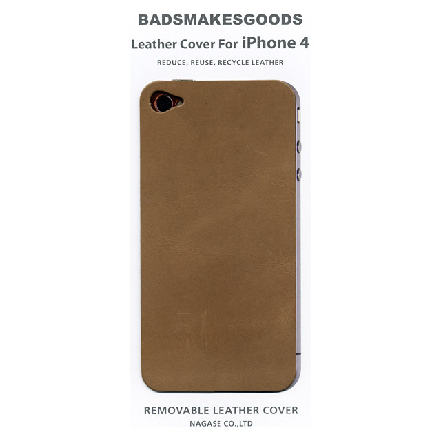 【iPhone4S/4 ケース】BADSMAKESGOODS レザーカバー (Mocha)