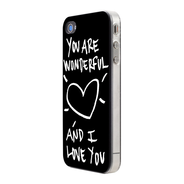 【iPhone ケース】iPhone4/4S用リサイクル保護PCケース/You are wonderful(ブラックハート)goods_nameサブ画像