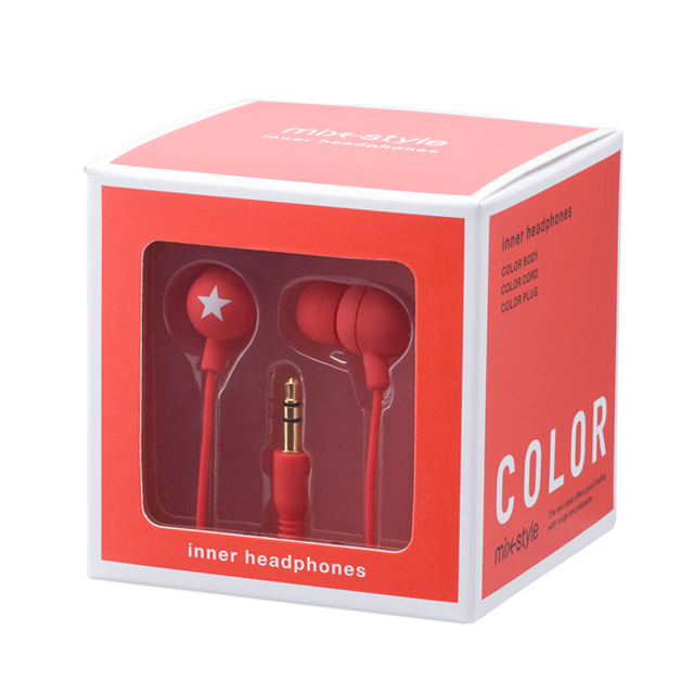 inner headphones Star-Red/Whitegoods_nameサブ画像