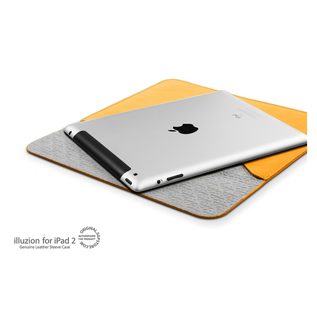 【iPad(第3世代/第4世代) iPad2 ケース】SPIGEN SGPレザーケース イリュージョン スリーブ [ソラリス・オレンジ]goods_nameサブ画像