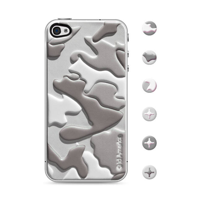 【iPhone4S/4 スキンシール】CUSHI CAMO Gray