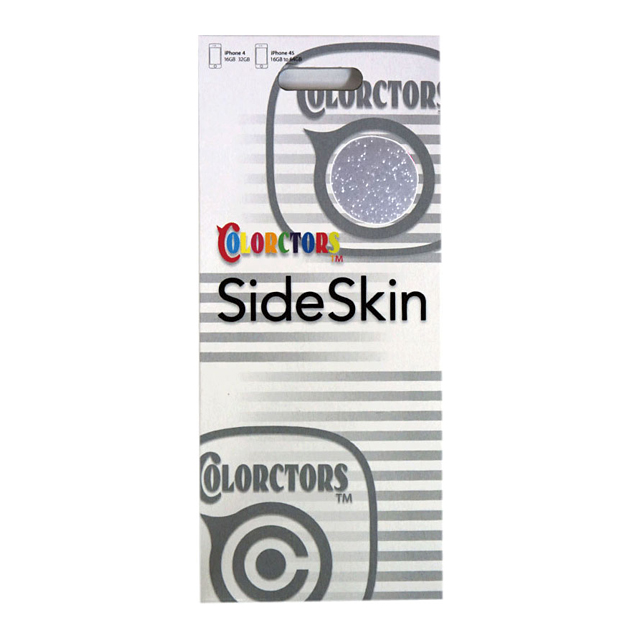 【iPhone4S/4】COLORCTORS Side Skin SILVER(ラメ)goods_nameサブ画像