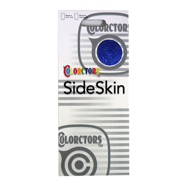 【iPhone4S/4】COLORCTORS Side Skin BLUE(ラメ)goods_nameサブ画像