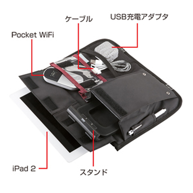 【iPad(第3世代/第4世代)/iPad2/iPad】IT小物入れサブ画像