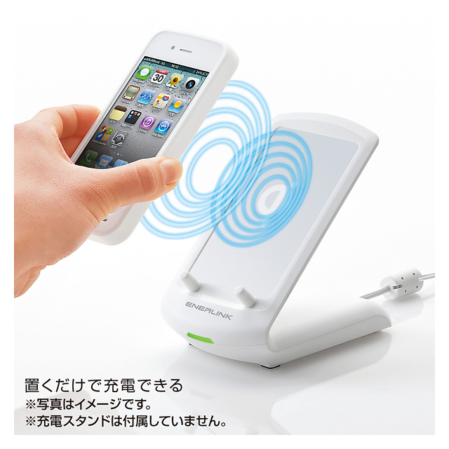 【iPhone4S/4 ケース】ワイヤレス充電レシーバーケース (ホワイト)goods_nameサブ画像