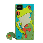 iPhone 4S / 4 Creatures： Delight Cupcake, Green Tree Frog - Aqua
