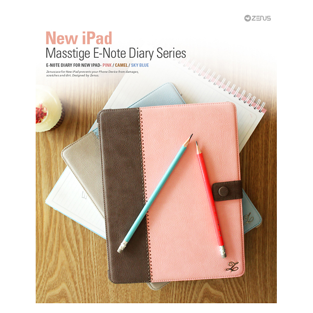 【iPad(第3世代) ケース】Masstige E-Note Diary ピンクサブ画像