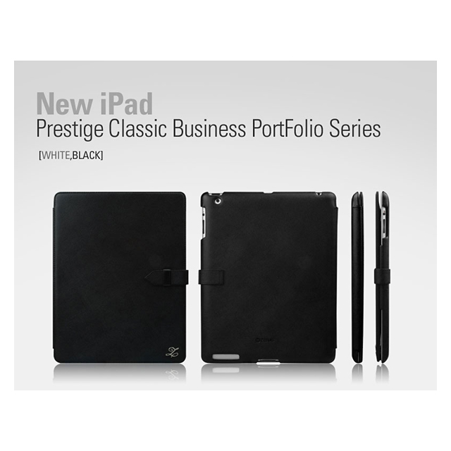 【iPad(第3世代) ケース】Prestige Classic Business Portfolio ブラックサブ画像