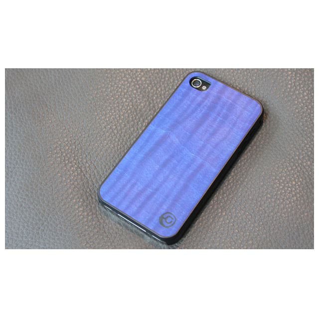 【iPhone4S/4 ケース】Real wood case Vivid Midnight Blueサブ画像