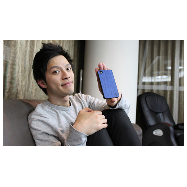 【iPhone4S/4 ケース】Real wood case Vivid Midnight Bluegoods_nameサブ画像