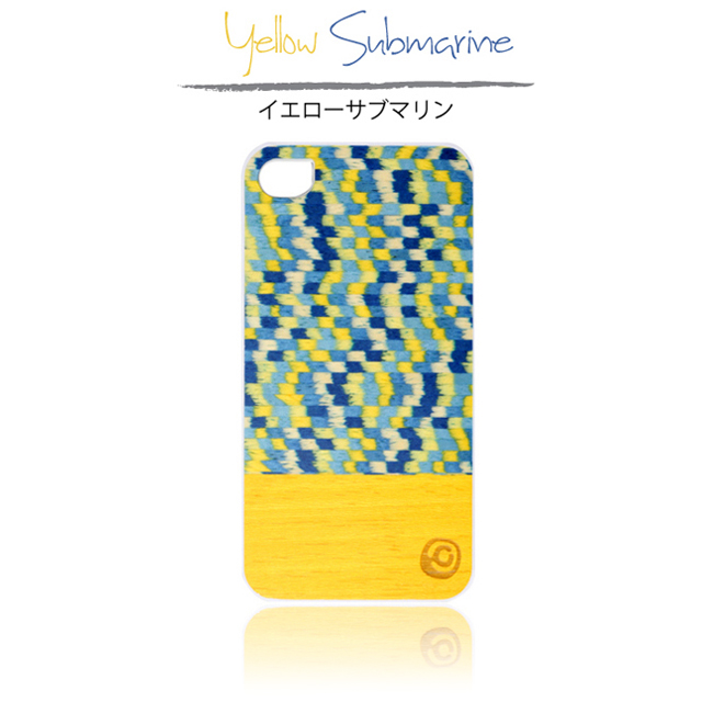 【iPhone4S/4 ケース】Real wood case Harmony Yellow Submarine Whiteサブ画像