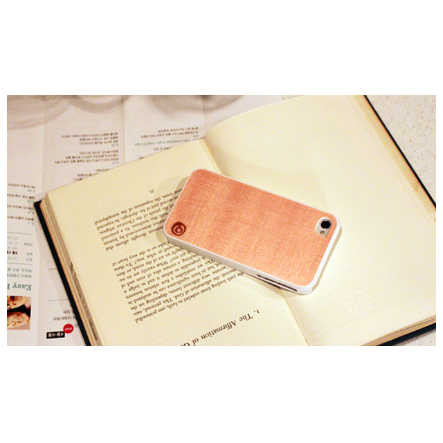 【iPhone4S/4 ケース】Real wood case Vivid Amapa Pink Whiteサブ画像