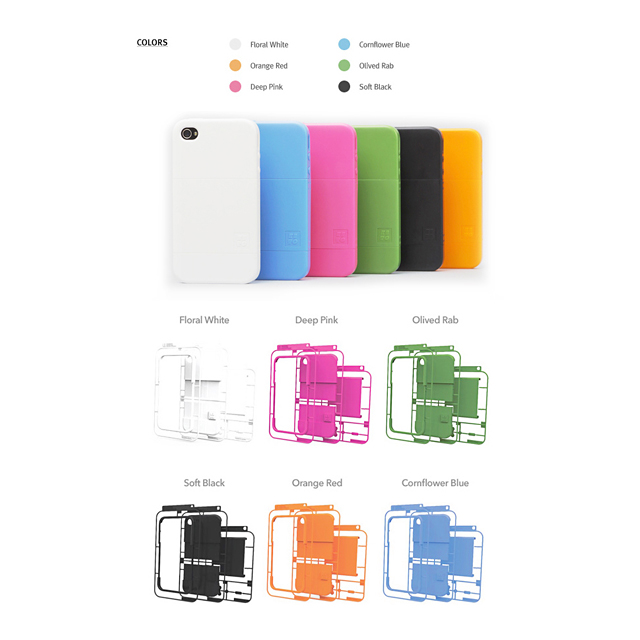 【iPhone4S/4 ケース】プラモデル型ケース Cパーツ オレンジサブ画像