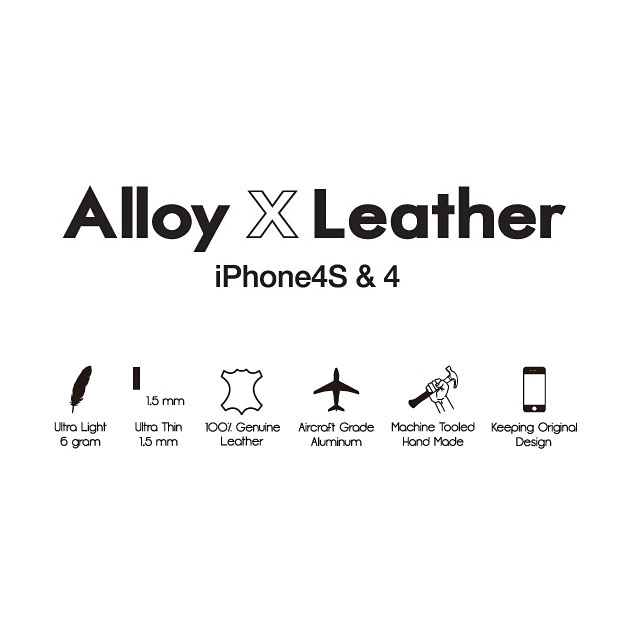 Alloy X Leather Bumper for iPhone 4/4S - Titaniumgoods_nameサブ画像