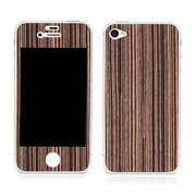 【iPhone4S/4】Naked Nature Collection for iPhone 4/4S - Ebony Thin Stripe