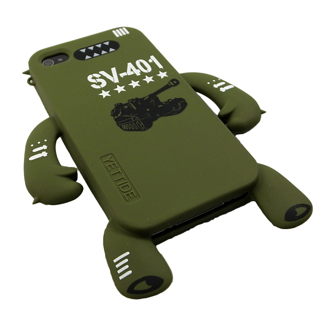 YETTIDE iPhone4S/4 Character Sillicone Skin - SV-401改Tank, Olive Drabgoods_nameサブ画像