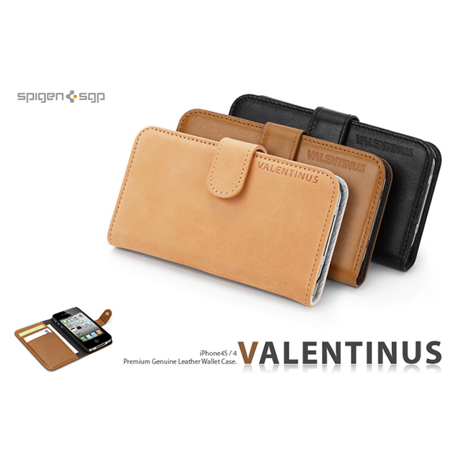 【iPhone4S/4 ケース】SPIGEN SGP Diary type Case Valentinus Vintage Edition Brown for iPhone4S/4サブ画像