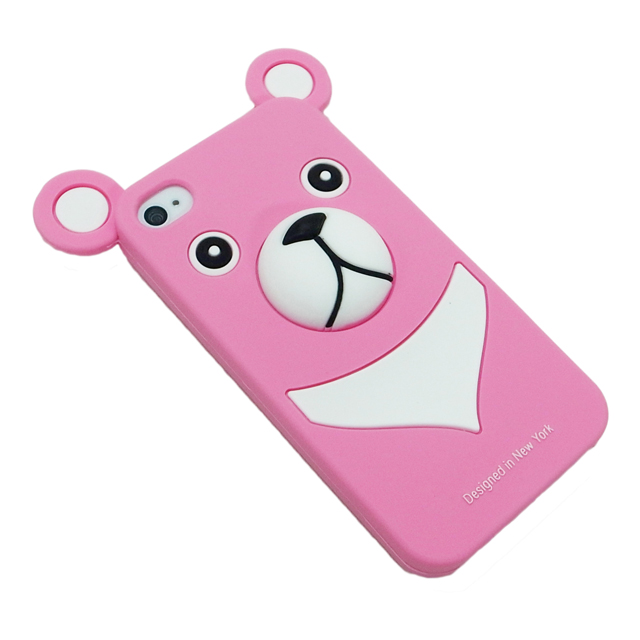 【iPhone ケース】iburg iPhone 4S / 4 Full Protection Silicon Bear, Rose Pinkサブ画像