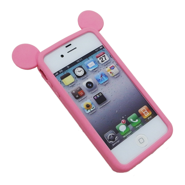 【iPhone ケース】iburg iPhone 4S / 4 Full Protection Silicon Bear, Rose Pinkサブ画像