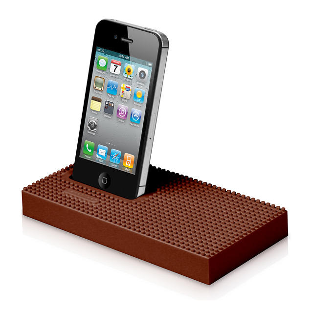 【iPhone iPod】essential TPE nanoblock Universal Dock ブラウン