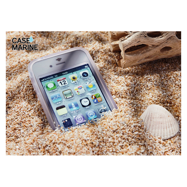 【iPhone4S/4 ケース】CASE MARINE プレミアム 防水ソフトケース (ホワイト)サブ画像