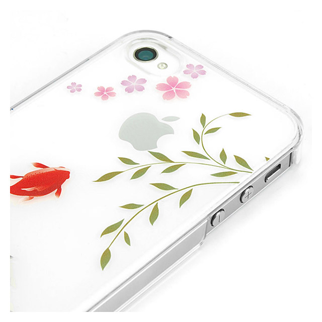 【iPhone ケース】和彩美「ふるる」：iPhone4S/4用堅装飾カバー透し(散桜に金魚)goods_nameサブ画像