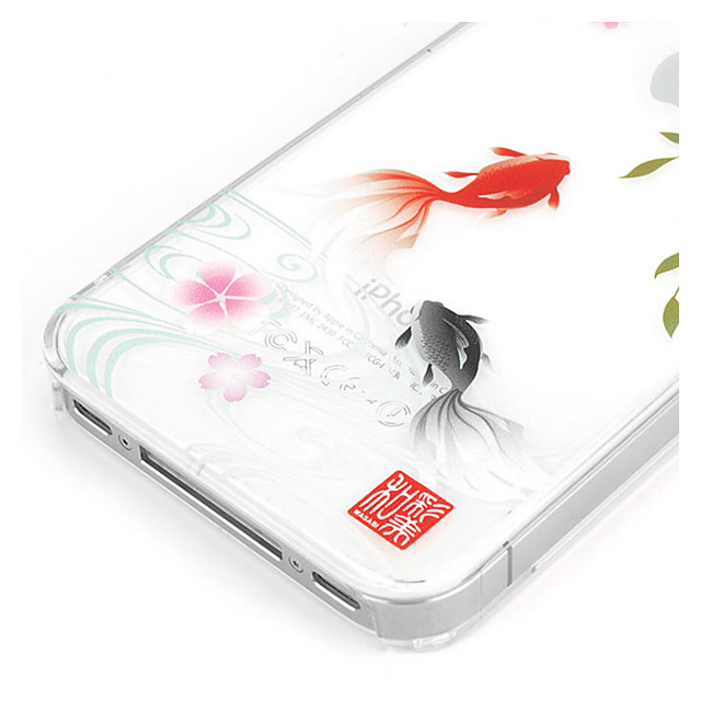 【iPhone ケース】和彩美「ふるる」：iPhone4S/4用堅装飾カバー透し(散桜に金魚)goods_nameサブ画像