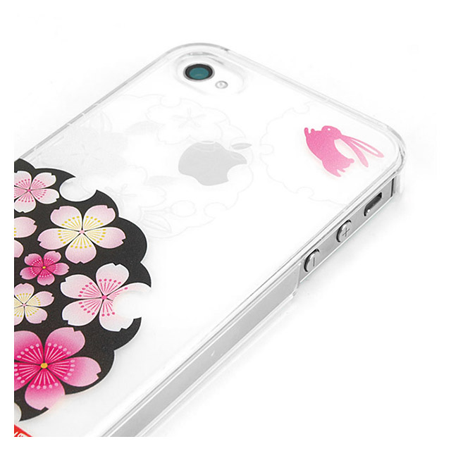 【iPhone ケース】和彩美「ふるる」：iPhone4S/4用堅装飾カバー透し(桜に雪輪兎)goods_nameサブ画像