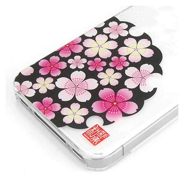 【iPhone ケース】和彩美「ふるる」：iPhone4S/4用堅装飾カバー透し(桜に雪輪兎)goods_nameサブ画像