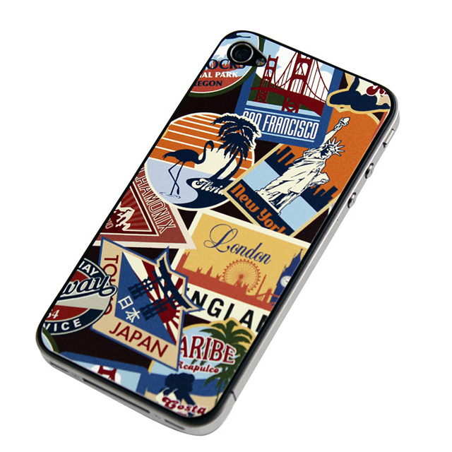 【iPhone4S/4 スキンシール】Leaflick スキンシール （World travel）goods_nameサブ画像