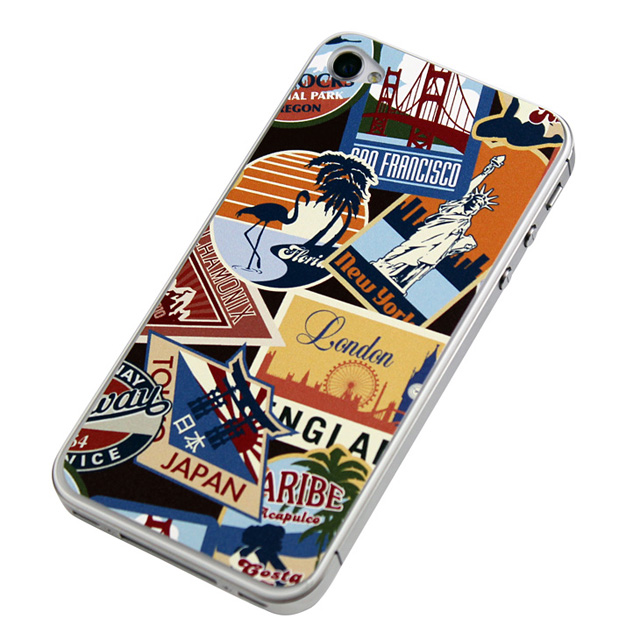 【iPhone4S/4 スキンシール】Leaflick スキンシール （World travel）goods_nameサブ画像