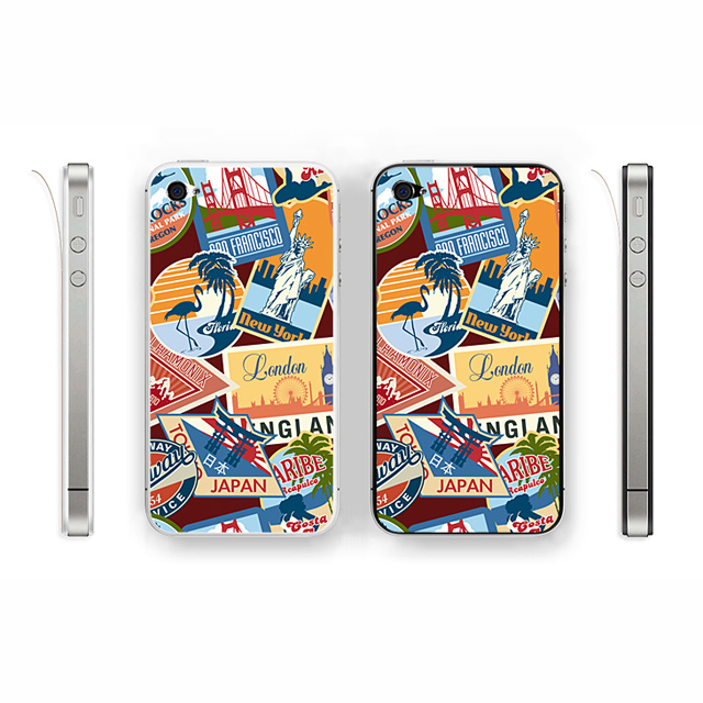 【iPhone4S/4 スキンシール】Leaflick スキンシール （World travel）goods_nameサブ画像