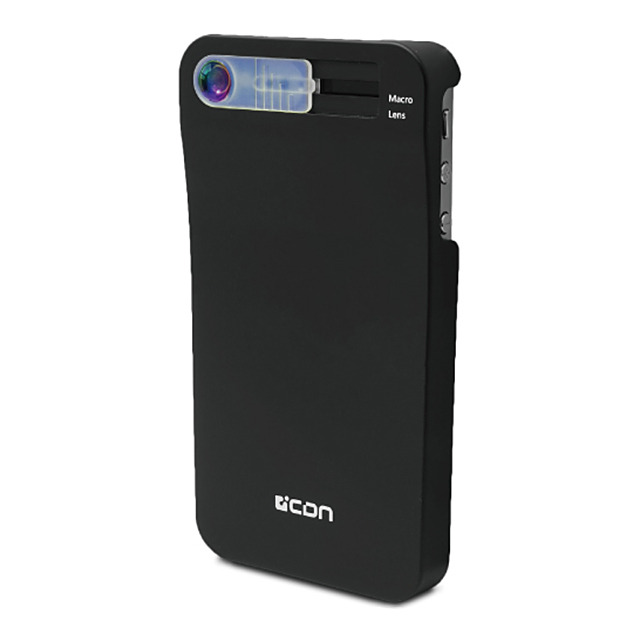 【iPhone ケース】iOptic(Black) マクロレンズ搭載ケース iPhone4S/4