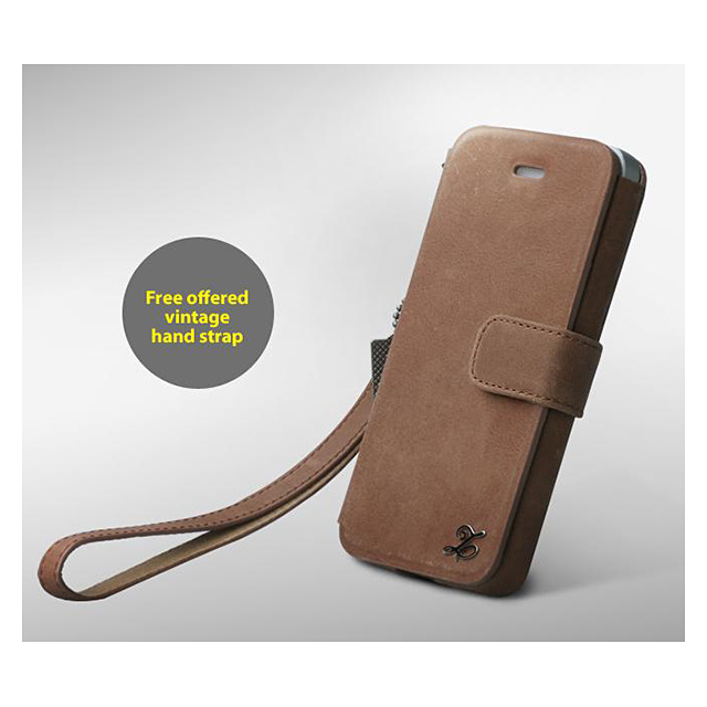 【iPhoneSE(第1世代)/5s/5 ケース】Prestige Vintage Leather Diary (Vintage Brown)サブ画像