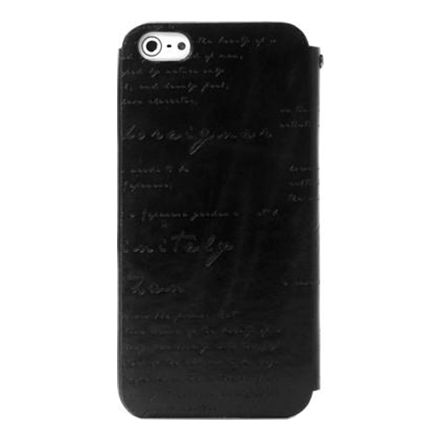 【iPhoneSE(第1世代)/5s/5 ケース】Masstige Lettering Diary (Black)サブ画像