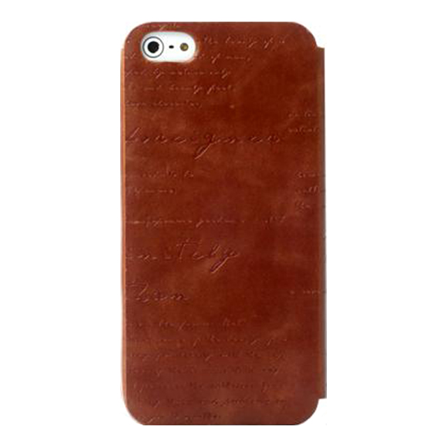 【iPhoneSE(第1世代)/5s/5 ケース】Masstige Lettering Diary (Brown)goods_nameサブ画像