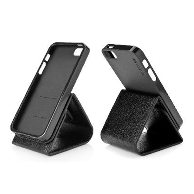 【iPhoneSE(第1世代)/5s/5 ケース】Folder Case Upper Classic, Blackサブ画像