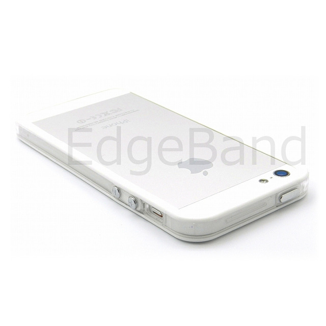 【iPhoneSE(第1世代)/5s/5 ケース】ハイブリッドバンパー Edge Band (WhiteRim*Clear)