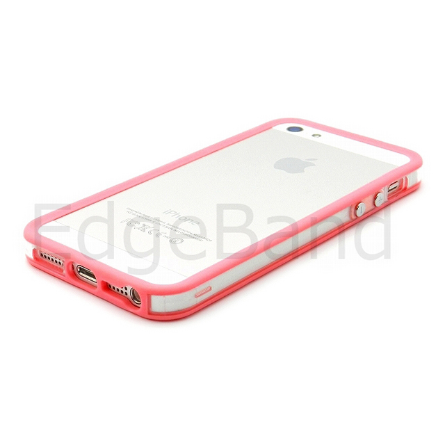 【iPhoneSE(第1世代)/5s/5 ケース】ハイブリッドバンパー Edge Band (PinkRim*Clear)goods_nameサブ画像