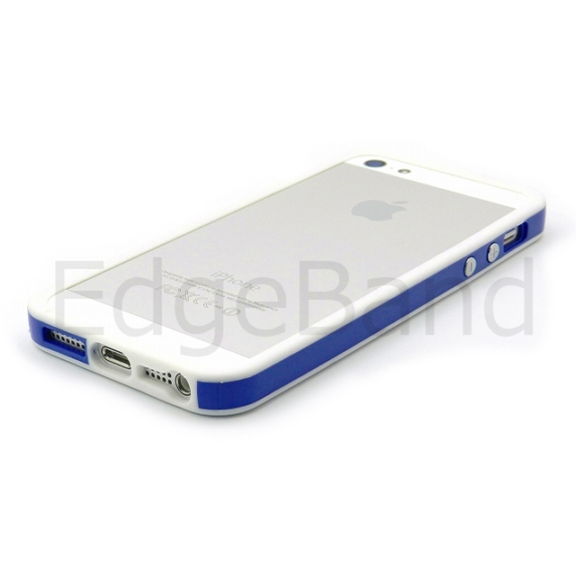 【iPhoneSE(第1世代)/5s/5 ケース】ハイブリッドバンパー Edge Band (Blue*WhiteRim)goods_nameサブ画像