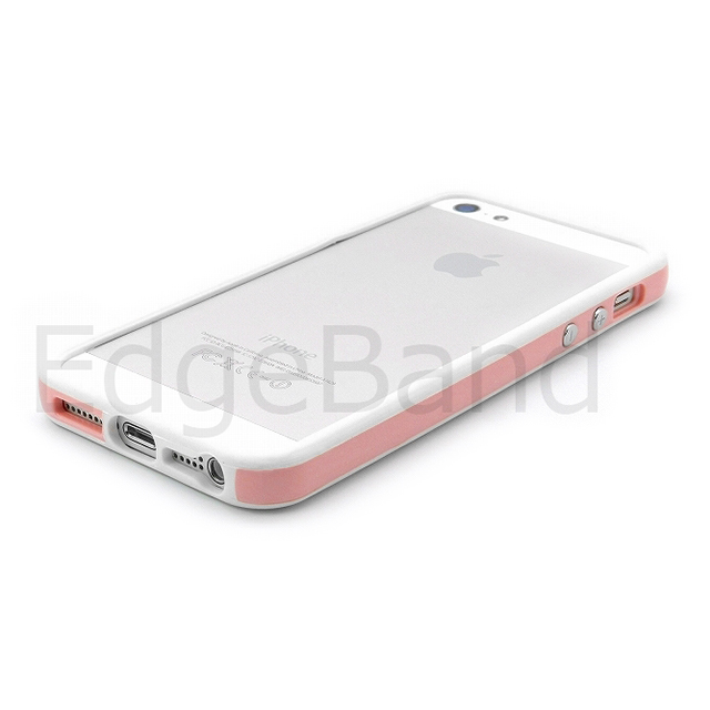 【iPhoneSE(第1世代)/5s/5 ケース】ハイブリッドバンパー Edge Band (baby pink*WhiteRim)goods_nameサブ画像