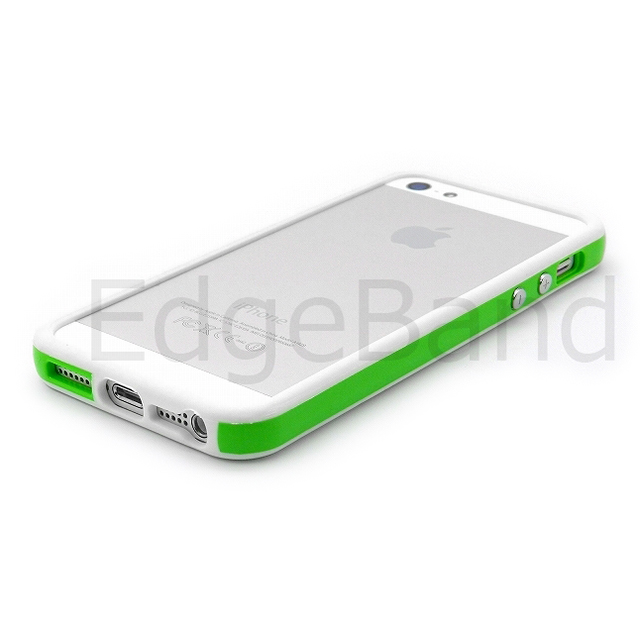 【iPhoneSE(第1世代)/5s/5 ケース】ハイブリッドバンパー Edge Band (Green*WhiteRim)goods_nameサブ画像