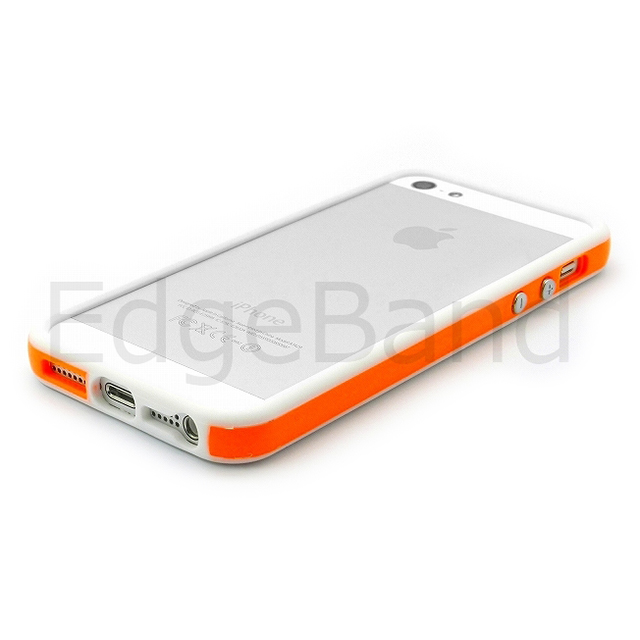 【iPhoneSE(第1世代)/5s/5 ケース】ハイブリッドバンパー Edge Band (Orange*WhiteRim)goods_nameサブ画像