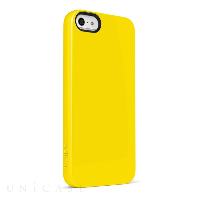 【iPhone5s/5 ケース】Grip Neon (TPU)(イエロー)