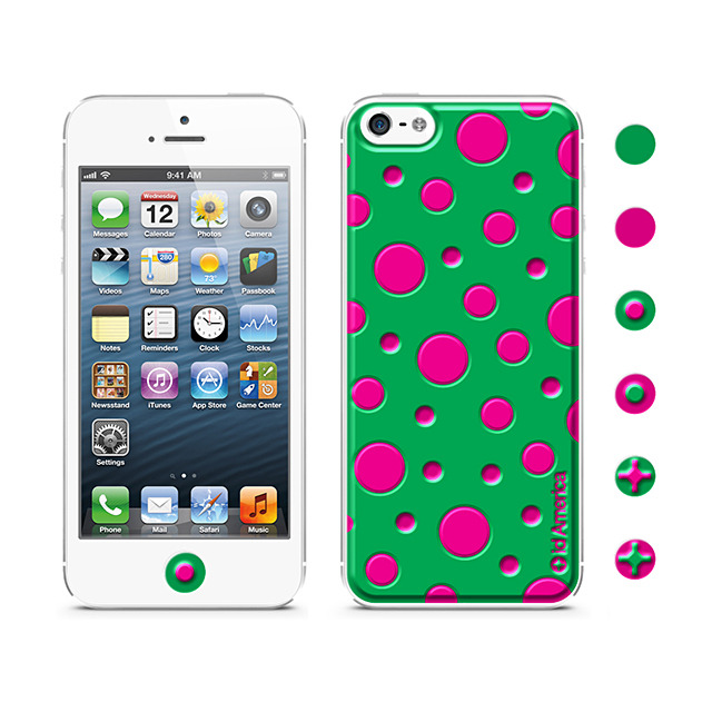 【iPhoneSE(第1世代)/5s/5 スキンシール】Cushi Dot Green