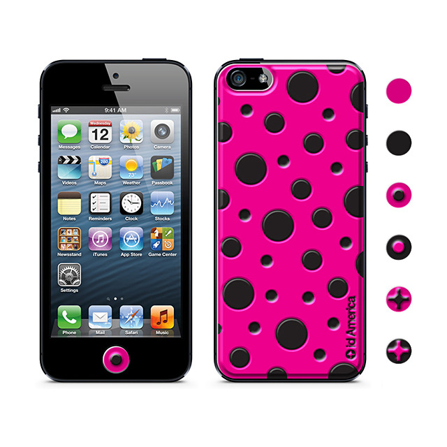 【iPhoneSE(第1世代)/5s/5 スキンシール】Cushi Dot Pink
