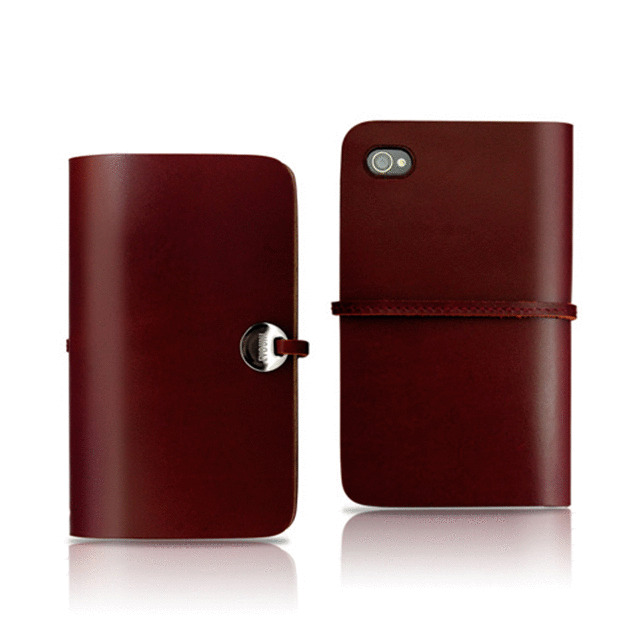 【iPhone4S/4 ケース】Leather Arc Cover_iPhone4/4S Wineサブ画像