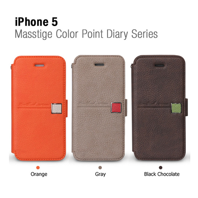 【iPhoneSE(第1世代)/5s/5 ケース】Masstige Color Point Diary (Orange)サブ画像