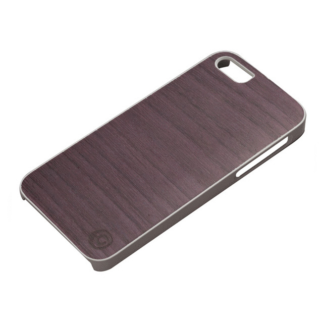 【iPhoneSE(第1世代)/5s/5 ケース】Real wood case Vivid Puple rain ホワイトフレームgoods_nameサブ画像